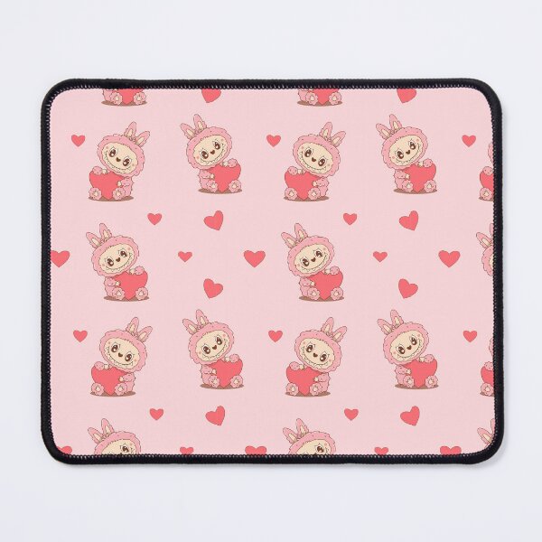 Item preview, Kawaii Pink Plush Bunny Monsters – Pastel Character Pattern designed and sold by smeraldosecrets.