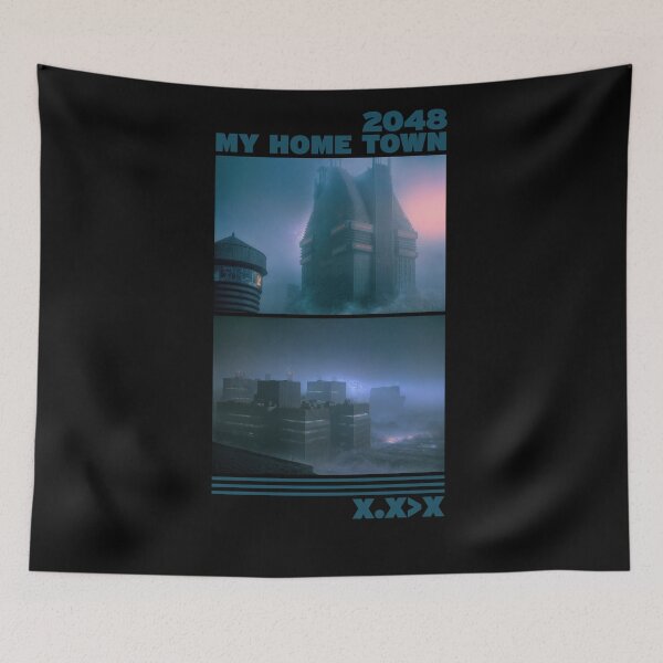 Item preview, Future City 2048 – Retro Sci-Fi Vaporwave Design designed and sold by Absyntart.
