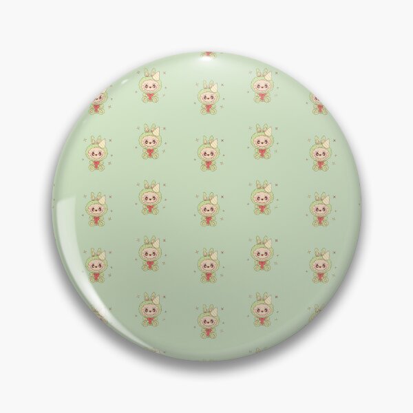 Item preview, Kawaii Green Plush Bunny Monsters – Pastel Character Pattern designed and sold by smeraldosecrets.
