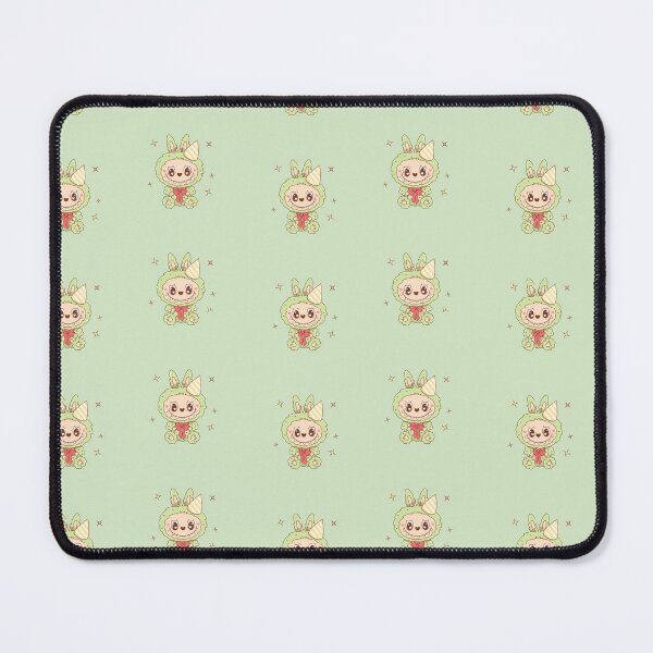 Item preview, Kawaii Green Plush Bunny Monsters – Pastel Character Pattern designed and sold by smeraldosecrets.