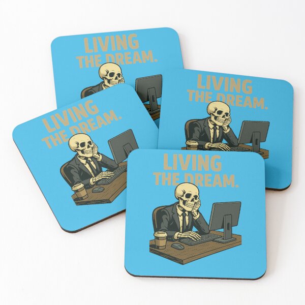 Item preview, Living the Dream Skeleton Office Worker designed and sold by ArtComixHaven.