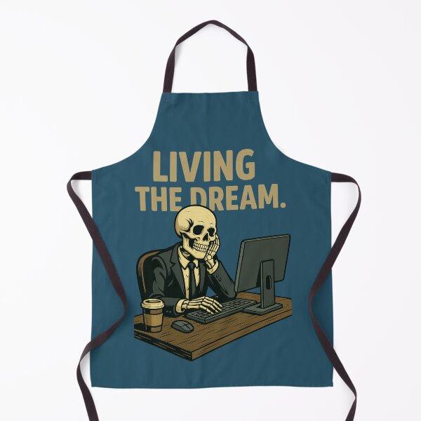 Item preview, Living the Dream Skeleton Office Worker designed and sold by ArtComixHaven.