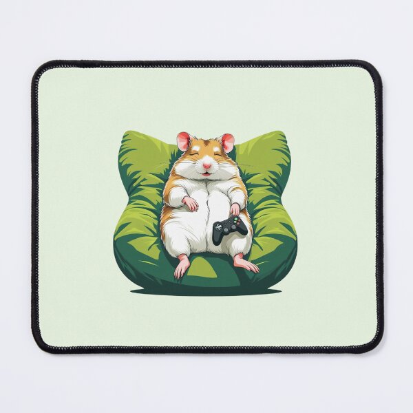 Item preview, Gamer hamster sleeping on a beanbag designed and sold by FatBirdie.