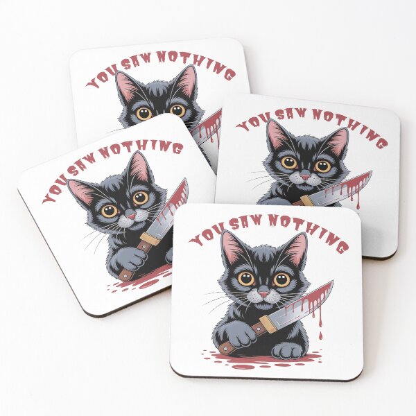 Item preview, Dangerous Cat Warning You - Cat with Knife Artwork designed and sold by YourSocialBae.