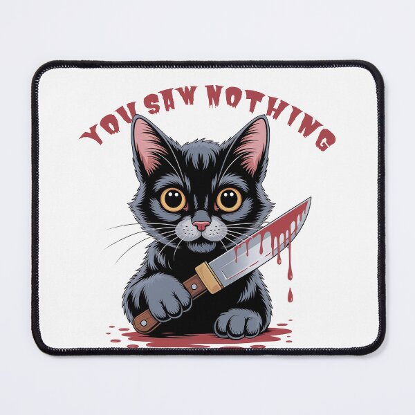 Item preview, Dangerous Cat Warning You - Cat with Knife Artwork designed and sold by YourSocialBae.