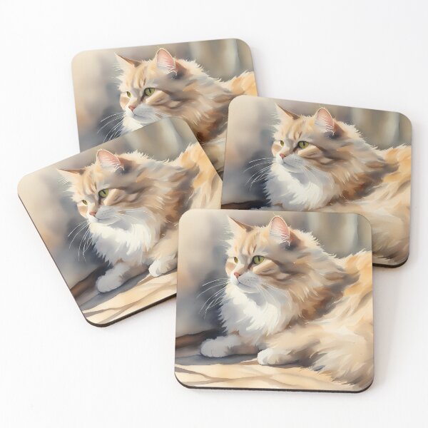 Item preview, Beige Fluffy Cat designed and sold by CalmnessbyChoice.