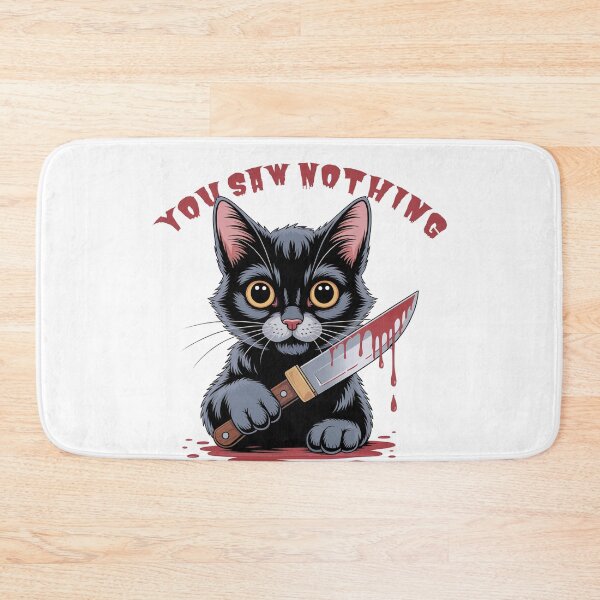Item preview, Dangerous Cat Warning You - Cat with Knife Artwork designed and sold by YourSocialBae.