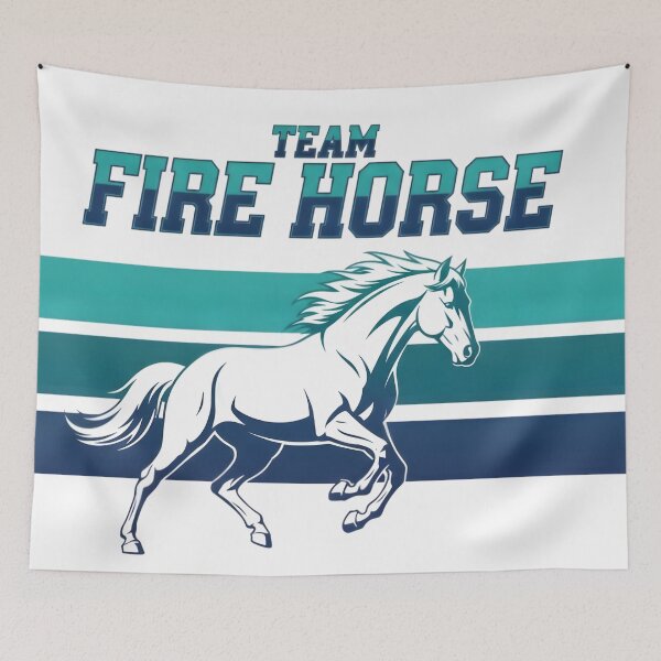 Item preview, Team Fire Horse Running Bold Art | Strength and Freedom Motivational Design designed and sold by AnnDesignStudio.