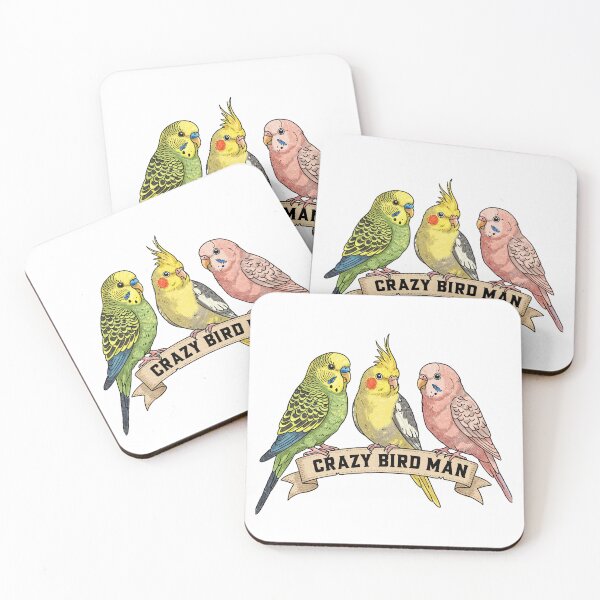 Item preview, Crazy Bird Man Parakeets  designed and sold by TeeARTHY.