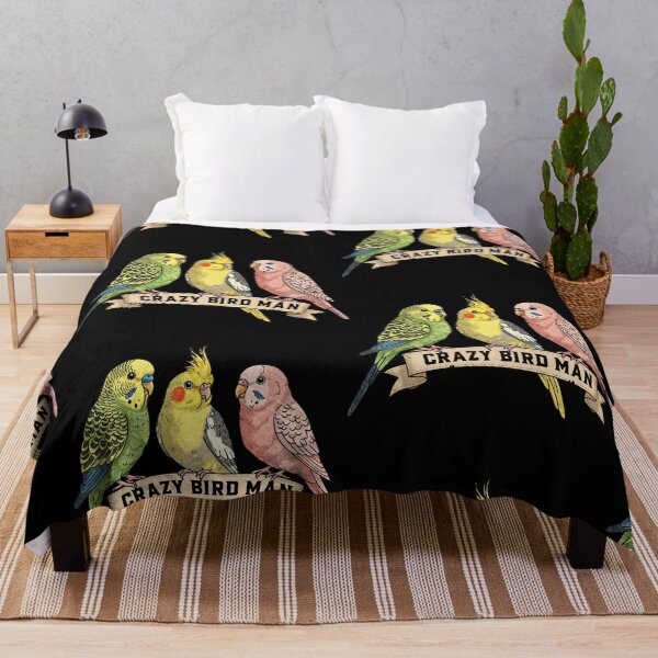 Item preview, Crazy Bird Man Parakeets  designed and sold by TeeARTHY.