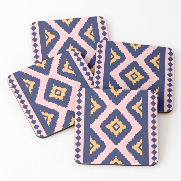 Item preview, Simply Ikat Art Pink Yellow Blue Beautiful Handcraft Motif  designed and sold by Chercheryellow.