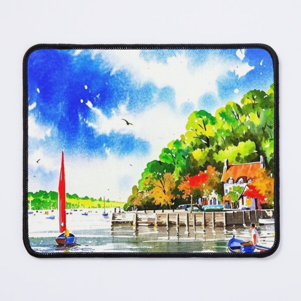 Item preview, Greenway quay（watercolour + AI） designed and sold by artsmeow.