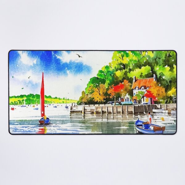 Item preview, Greenway quay（watercolour + AI） designed and sold by artsmeow.