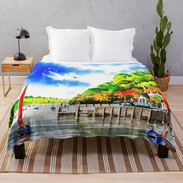 Item preview, Greenway quay(watercolour + AI) designed and sold by artsmeow.