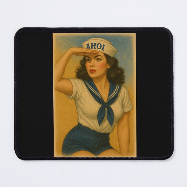 Item preview, Retro Sailor Pin-Up – Ahoy sailor designed and sold by Fies-und-Fein.