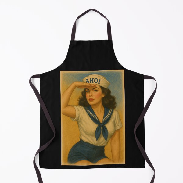 Item preview, Retro Sailor Pin-Up – Ahoy sailor designed and sold by Fies-und-Fein.