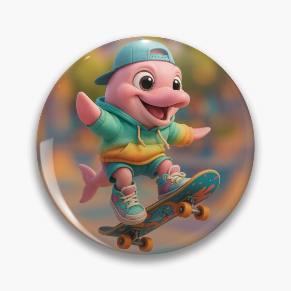 Item preview, Skater Amazon River Dolphin designed and sold by Sillytoe.
