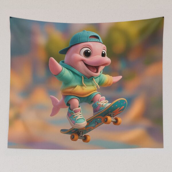 Item preview, Skater Amazon River Dolphin designed and sold by Sillytoe.