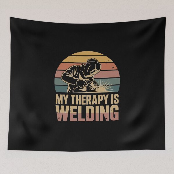Item preview, My Therapy Is Welding - vintage graphic designed and sold by shokA Design.