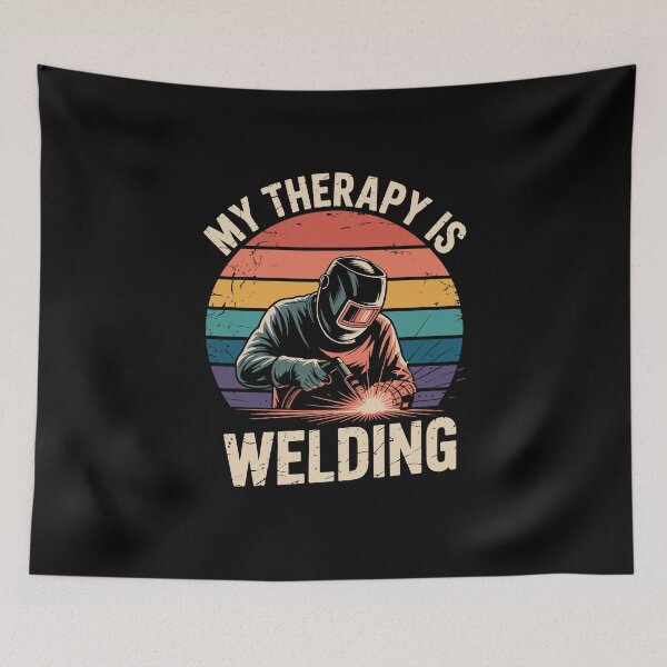 Item preview, My Therapy Is Welding - vintage graphic designed and sold by shokA Design.