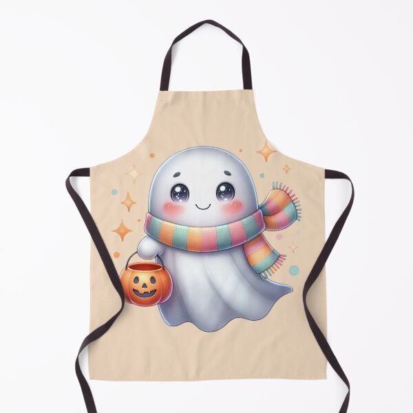Item preview, Cute Halloween Ghost with Candy – Kawaii Spooky Spirit Illustration designed and sold by Lulunza.