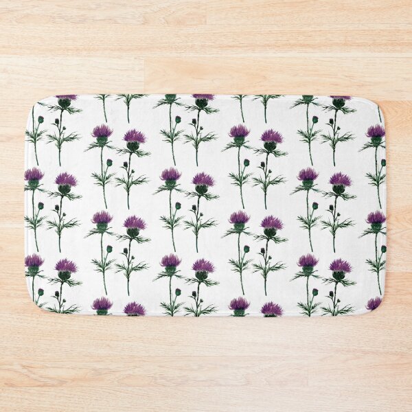 Item preview, Thistle Flowers Watercolor Botanical Art designed and sold by Artbymonika.