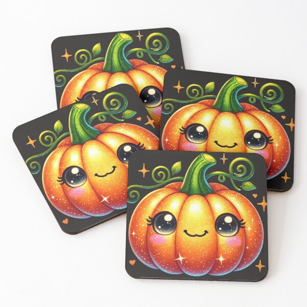 Item preview, Smiling Halloween Pumpkin – Cute Kawaii Jack-O’-Lantern Illustration designed and sold by Lulunza.