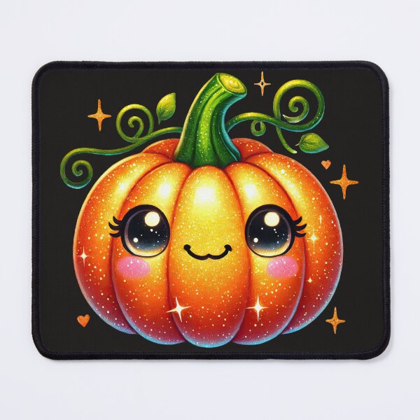 Item preview, Smiling Halloween Pumpkin – Cute Kawaii Jack-O’-Lantern Illustration designed and sold by Lulunza.
