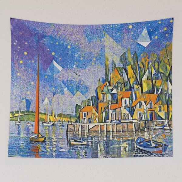 Item preview, greenway Quay 3（watercolour + AI） designed and sold by artsmeow.