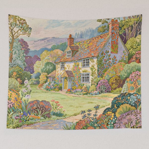 Item preview, Enchanted English Cottage and Magic Flowers designed and sold by SoniaSarkali.
