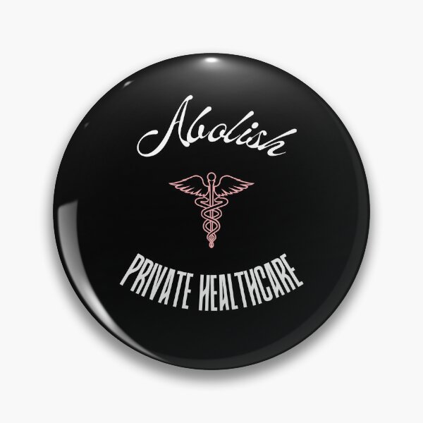 Item preview, Abolish Private Healthcare T-Shirt White Text Social Justice Activist Tee designed and sold by Social Justice Designs & Art.