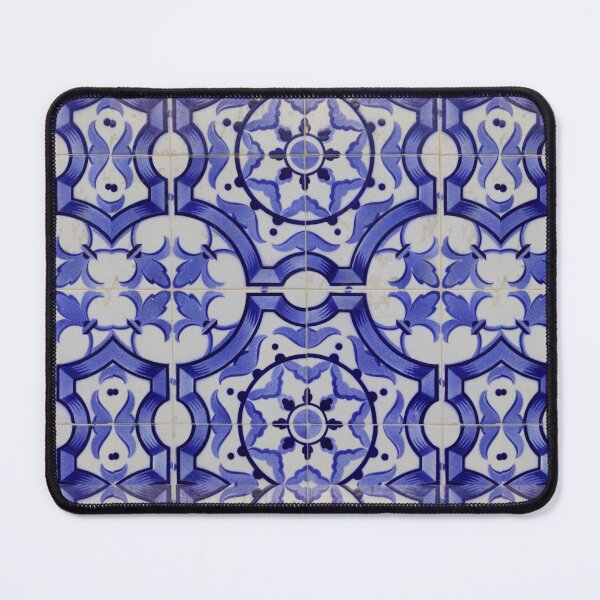 Item preview, Portuguese Blue Tiles Mediterranean pattern Azulejo designed and sold by Monika Howarth.