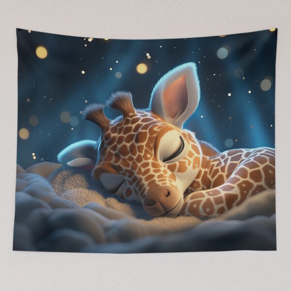 Aperçu de l'œuvre Fais de beaux rêves, bébé girafe créée et vendue par No Monet .