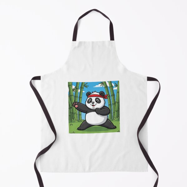 Item preview, Cute Panda Practicing Kung Fu in Bamboo Garden designed and sold by Zen Bearista.