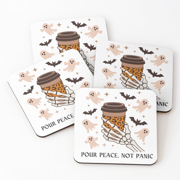 Item preview, Pour Peace Not Panic - Skull Coffee Cup Gothic Humor Design designed and sold by MOTAS FASHION .