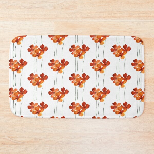 Item preview, Watercolor Orange Autumn Flowers Botanical Art designed and sold by Artbymonika.