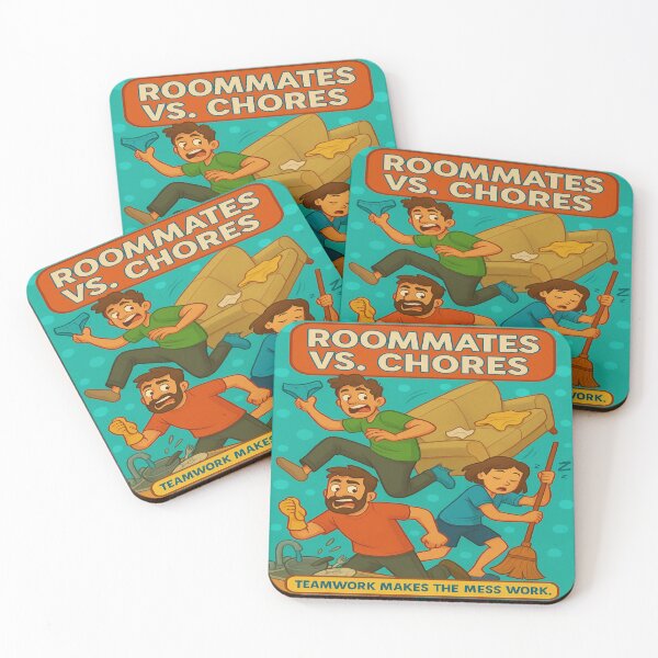 Item preview, Roommates vs. Chores – Funny Cartoon Comedy designed and sold by alizo74.