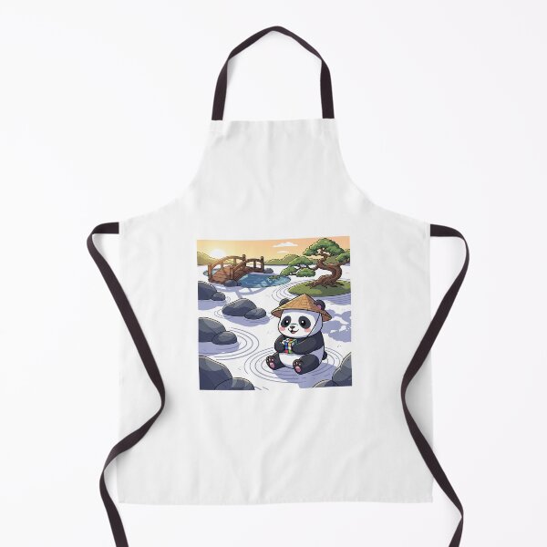 Item preview, Cute Panda Solving a Cube in a Zen Garden designed and sold by Zen Bearista.