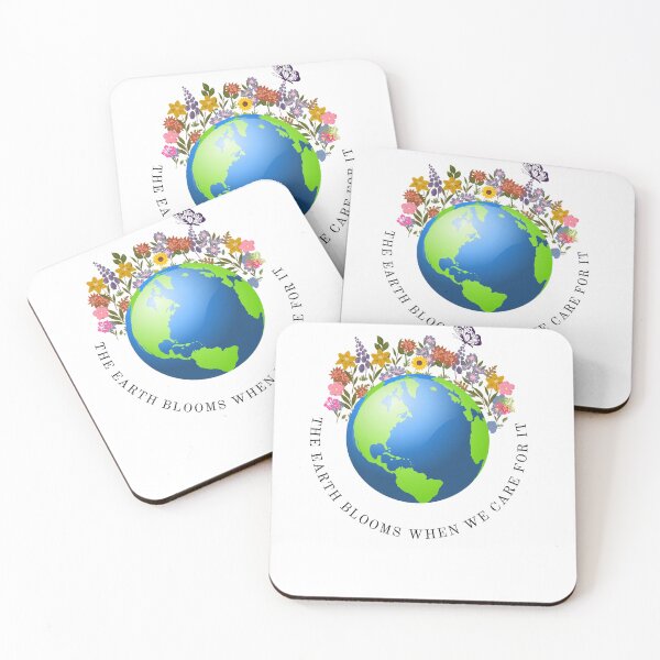 Item preview, EARTH BLOOMS WHEN WE CARE FLORAL designed and sold by CholarCrafts.