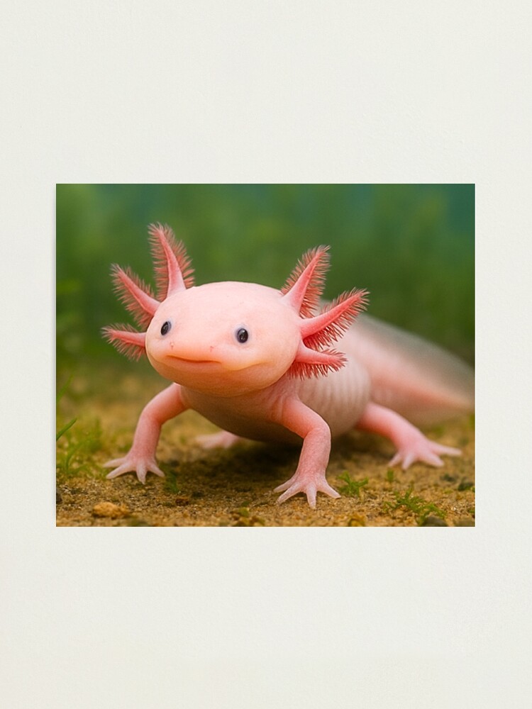 Cute Pink Axolotl Poster
