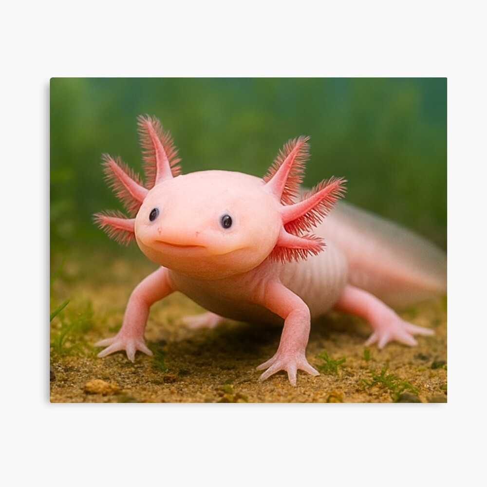 Cute Pink Axolotl Poster