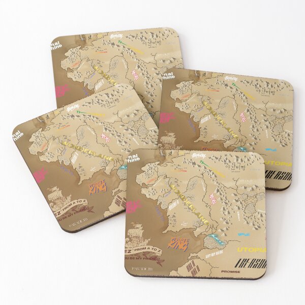 Item preview, Ateez A to Z Map designed and sold by CleverRaptorGrl.