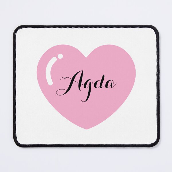 Item preview, Agda Name with Pink Heart designed and sold by Artbymonika.