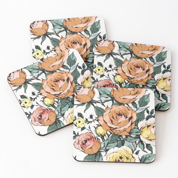 Item preview, beautiful yellow and orange roses designed and sold by Nice-patterns.