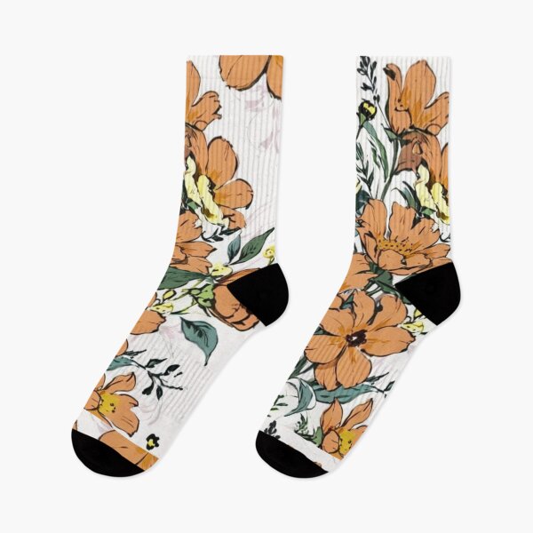 Item preview, beautiful orange flowers designed and sold by Nice-patterns.
