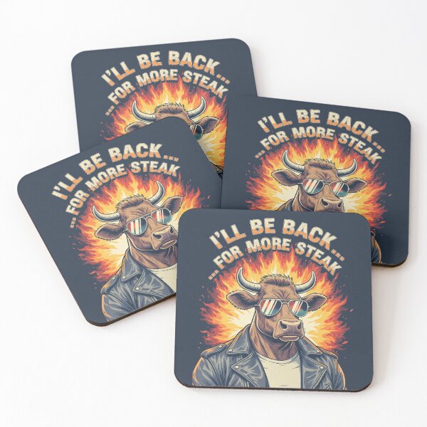 Item preview, I'll Be Back For More Steak T-Shirt | Funny Bull BBQ Design | Grill Master Gift designed and sold by FoodandFun.
