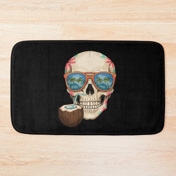 Item preview, Skull on the beach with coconut designed and sold by TheSkullRoom.