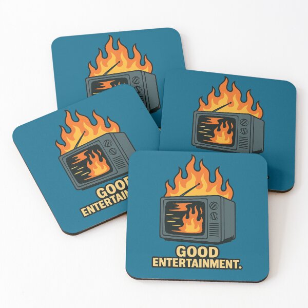 Item preview, Good Entertainment Retro TV On Fire Design designed and sold by ArtComixHaven.