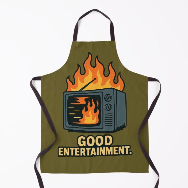 Item preview, Good Entertainment Retro TV On Fire Design designed and sold by ArtComixHaven.