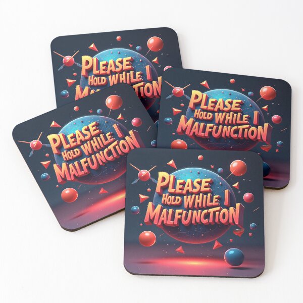Item preview, Please Hold While I Malfunction – Surreal Anti-Design Meme – Retro 3D Typography Shirt designed and sold by Pixel  Playground.